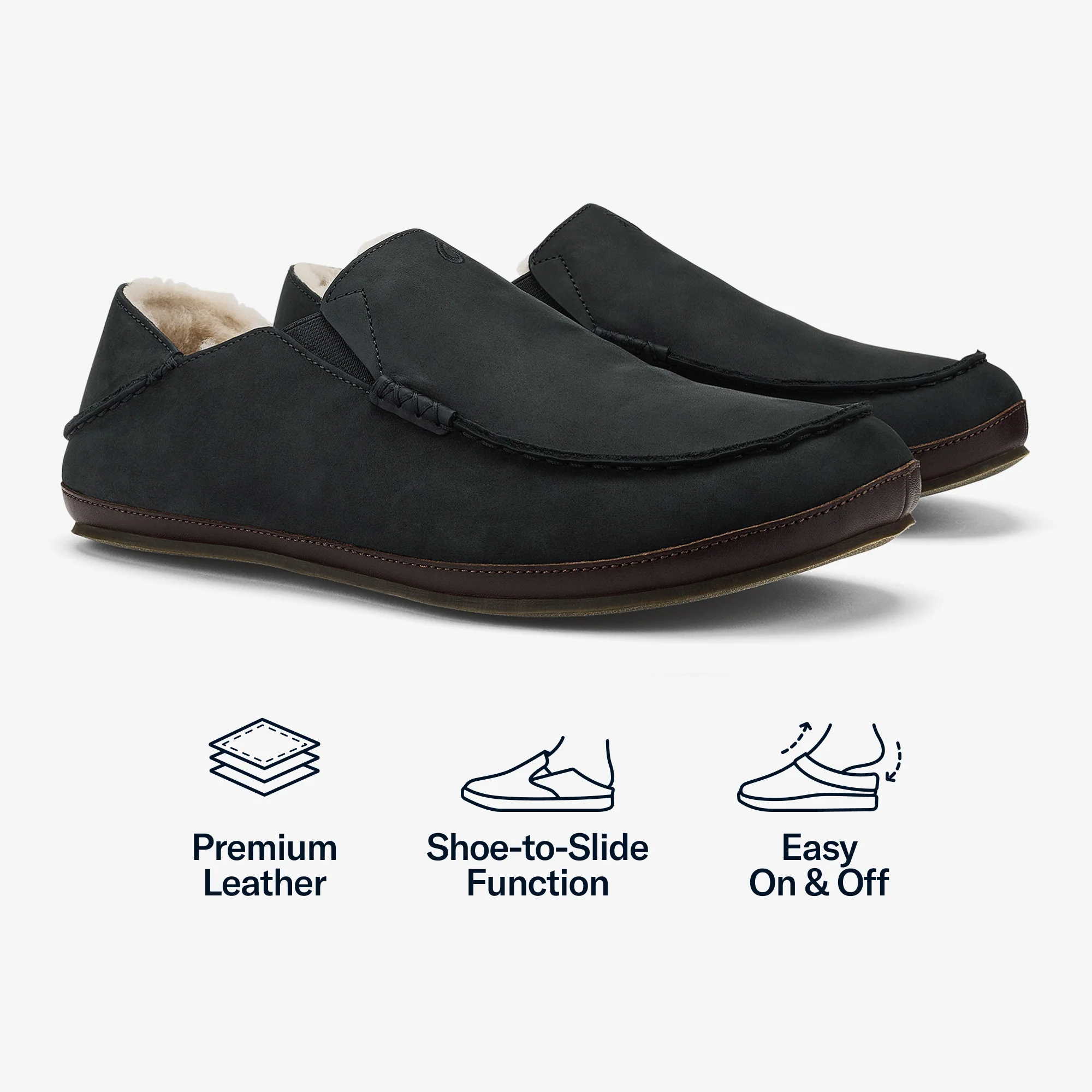 Moloā Slipper - Black / Dk Java - Image 3